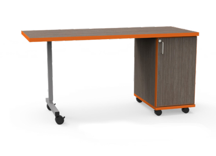 Appleton Mobile Desk with Cabinet