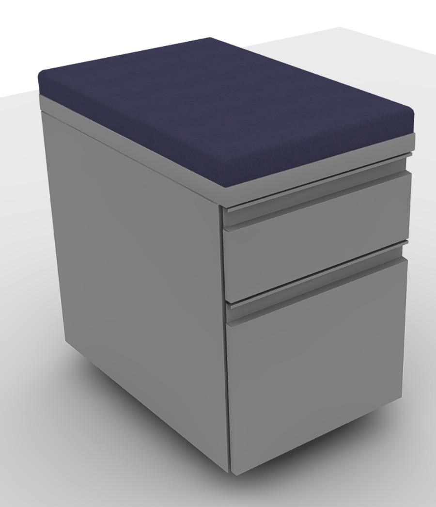 Kimball Alloy Mobile Pedestal WB Sconnie Cantilever Chair