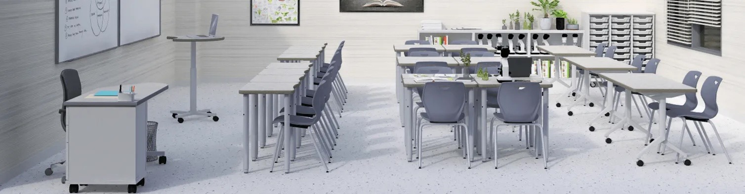Plymouth II - Hero VS Lite Table Stacking Desk with Dean Smith