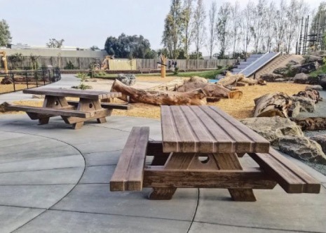 Outdoor Creations - Concrete Timber Table MooreCo Divvy Mobile Room Divider