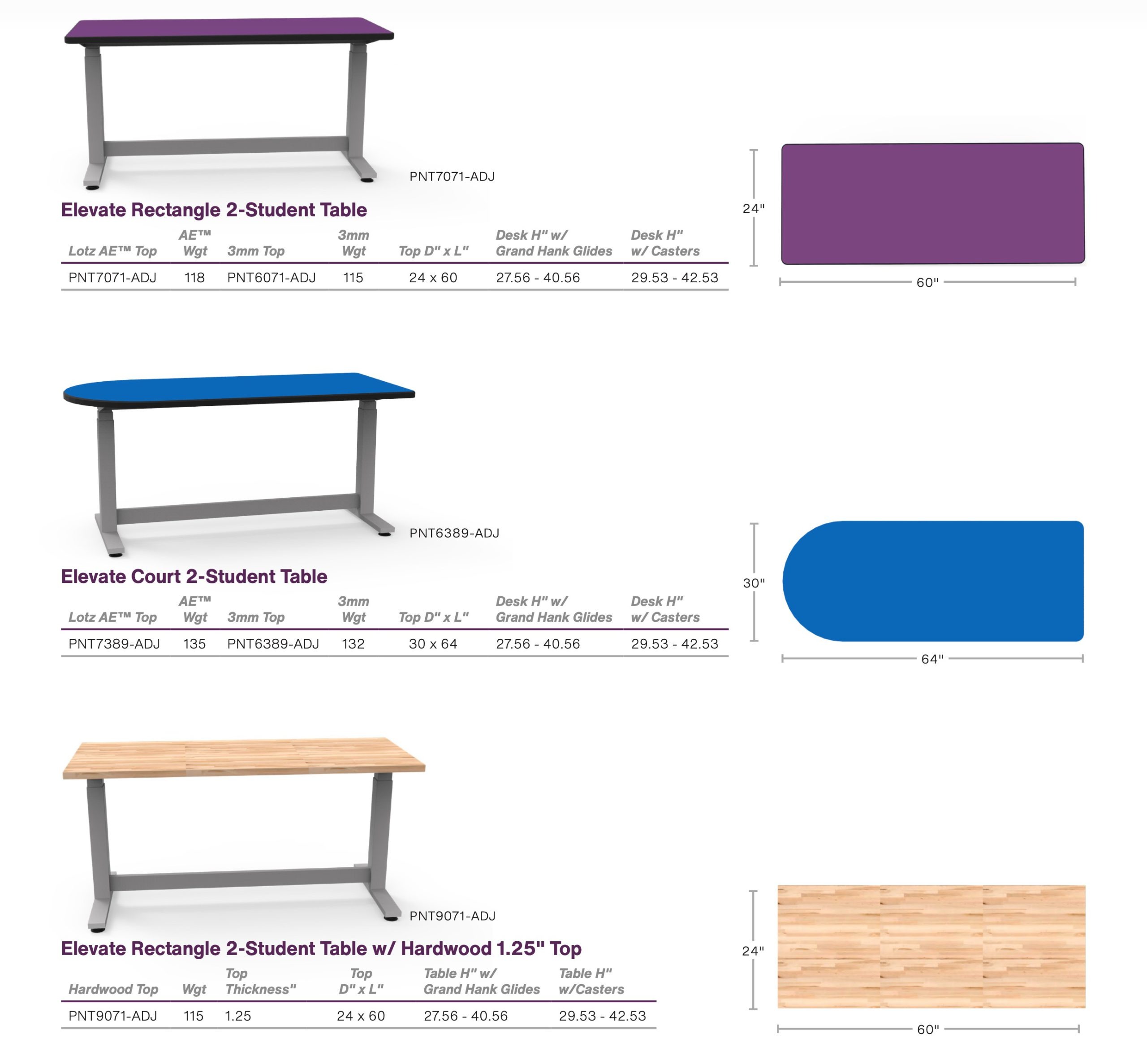 WB Elevate 2 - 2 Student Tables
