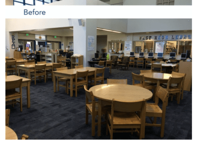 Before Installation - Library Tables, Shelving and Chairs