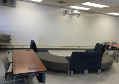 White Board Wall with Overhead Projector